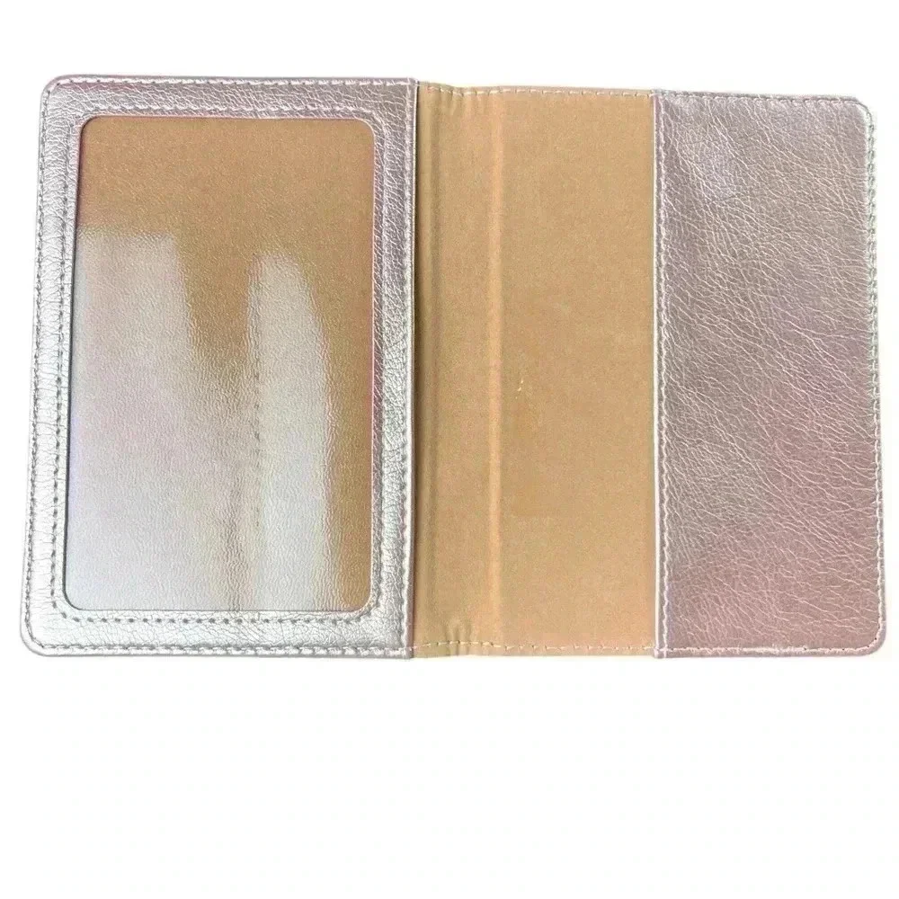 Passport and Vaccine Card Holder Rose Gold PU Leather